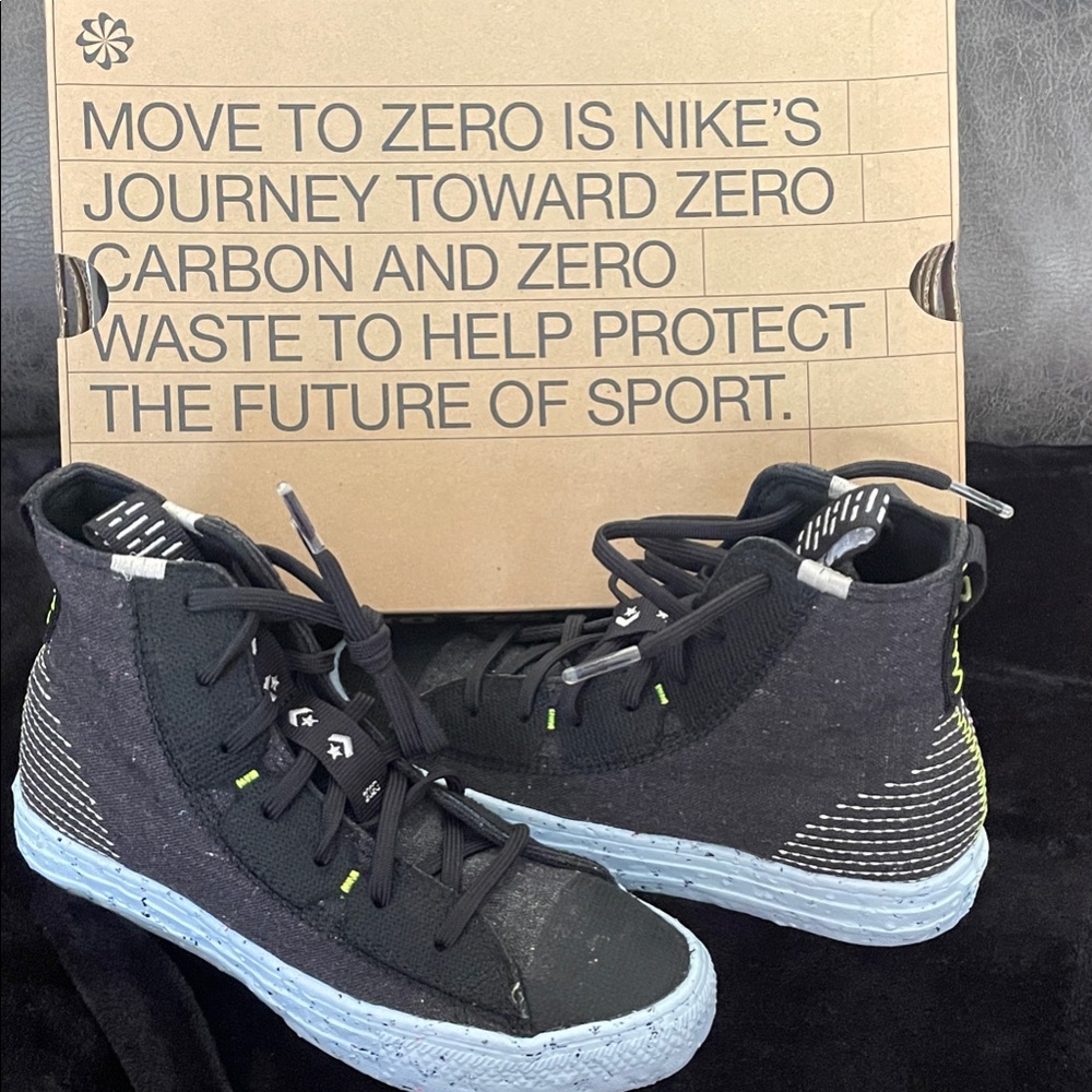 Nike Converse All-Star  Black and Yellow High-Top Sneakers